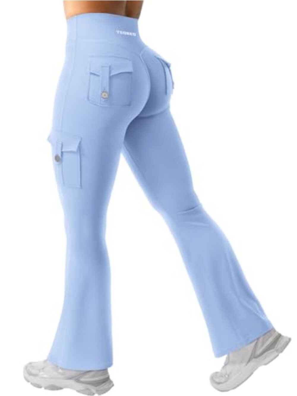 YEOREO CoreFlex Flare Leggings High Rise Compression Pockets